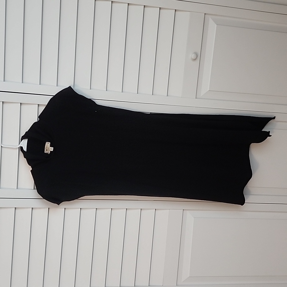 Pink Rose Black Dress